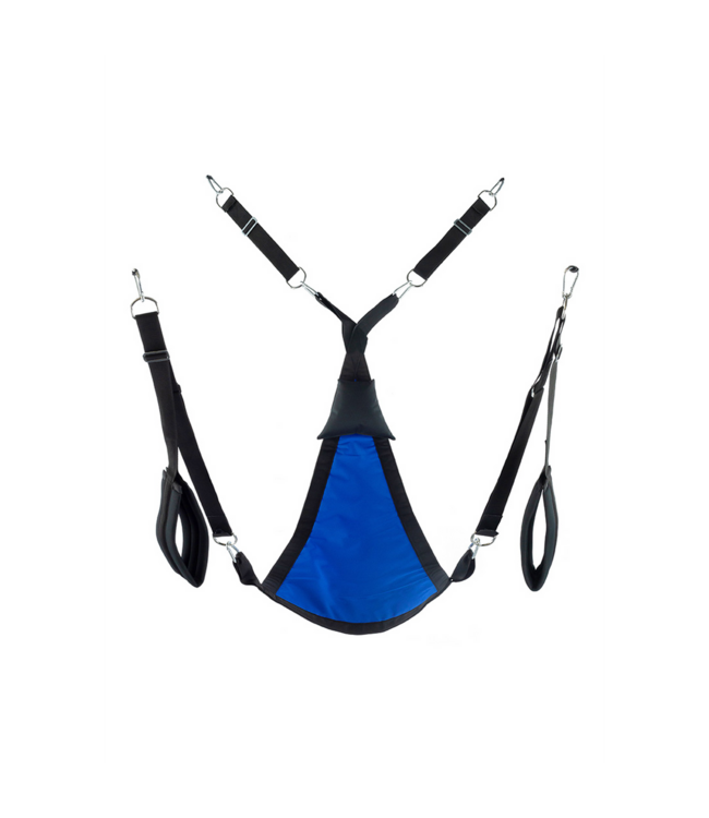 Mr. Sling Blauwe Driehoekige Canvas Draagdoek Met Metalen Karabijnhaken Mr. Sling