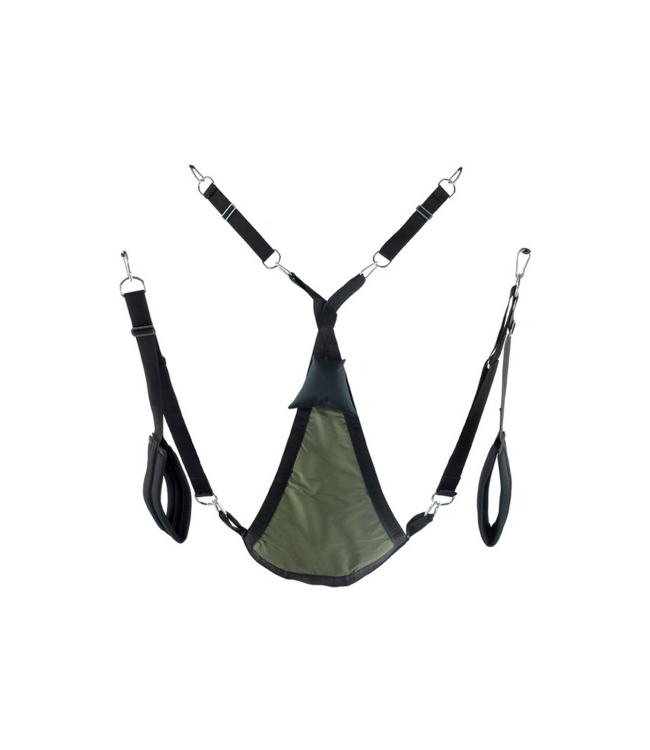 Mr. Sling Mr. Sling Driehoekige Canvas Sling Met Karabijnhaken En Gewatteerde Voetsteun Camouflage