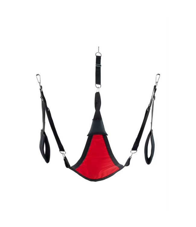Mr. Sling Dreieckige Camouflage Canvas-Tragetasche Rot mit 4 Karabinerhaken