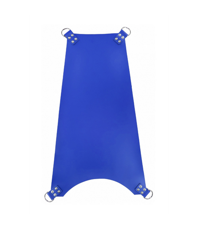 Mr. Sling Eleganter 4-Punkt-Ledersling in Blau – Komfortabler Tragegurt aus Rindsleder
