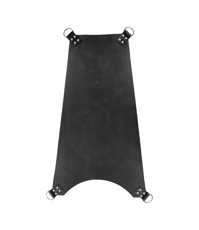 Mr. Sling Lederen 4-Punts Draagdoek Met Vormsluitende Rug En Metalen Ringbevestigingen