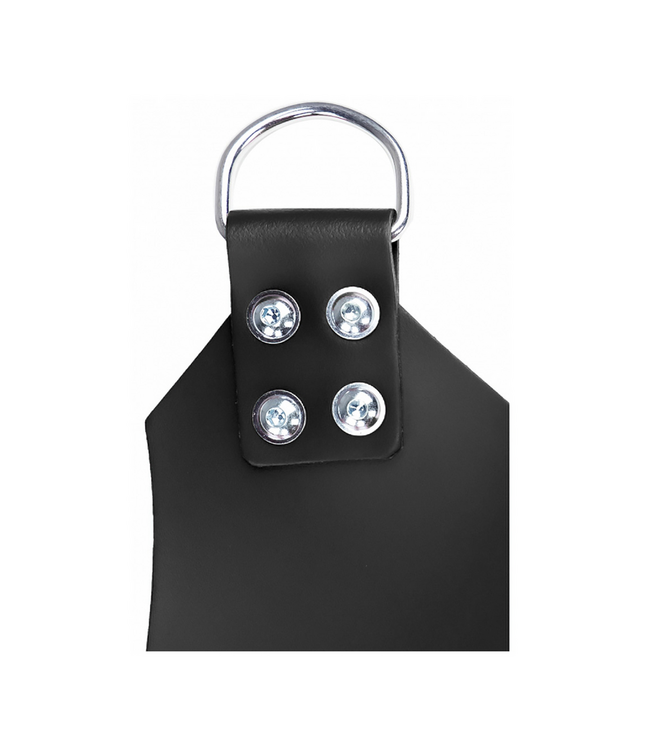Mr. Sling Luxe Zwarte Lederen Draagdoek Met 4 Metalen Ringen Mr. Sling