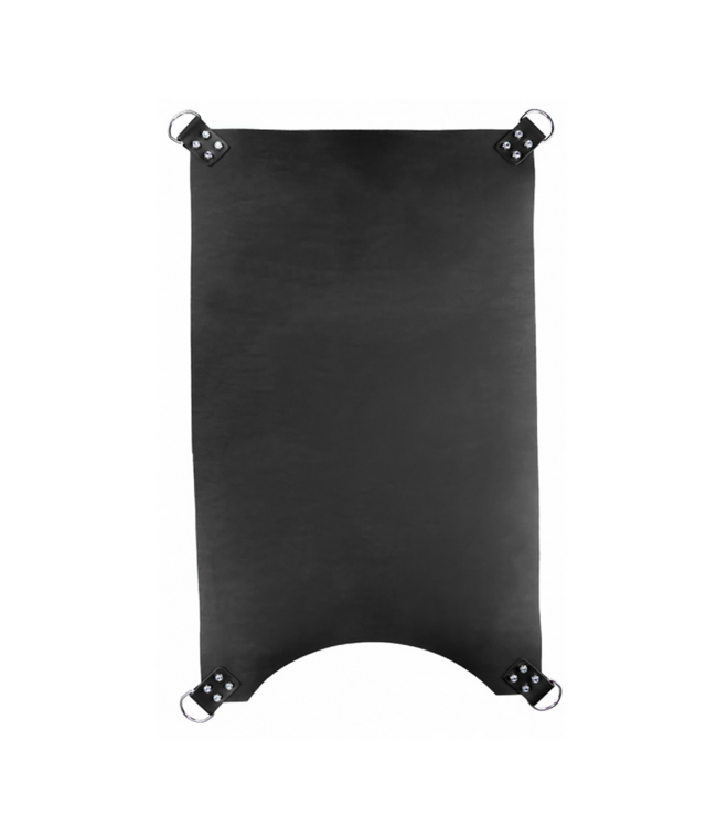 Mr. Sling Luxuriöse Ledertrage mit 4 Ringen | Bequemes Tragetuch Schwarz 100 x 62 cm