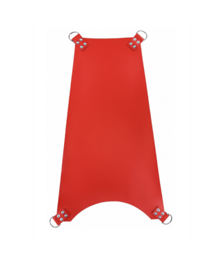 Mr. Sling Leren Draagdoek Met 4 Metalen Ringen - Rode 3mm Rundsleder Sling