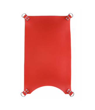 Mr. Sling Premium Rode Lederen 4-Punts Draagdoek Met Metalen Ringen 100x62cm