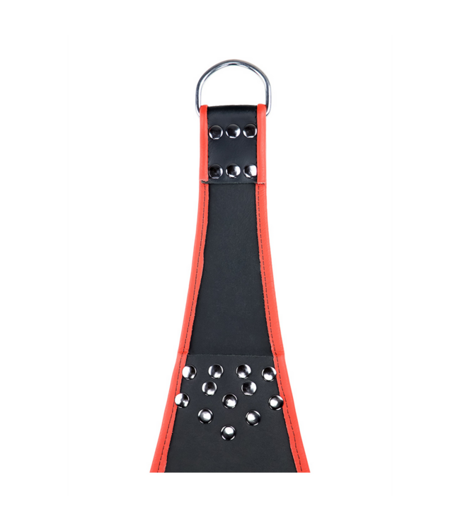 Mr. Sling Leren Sling 5 Punten Zwart Met Rode Bies Plant-Based Leer 113x122 cm