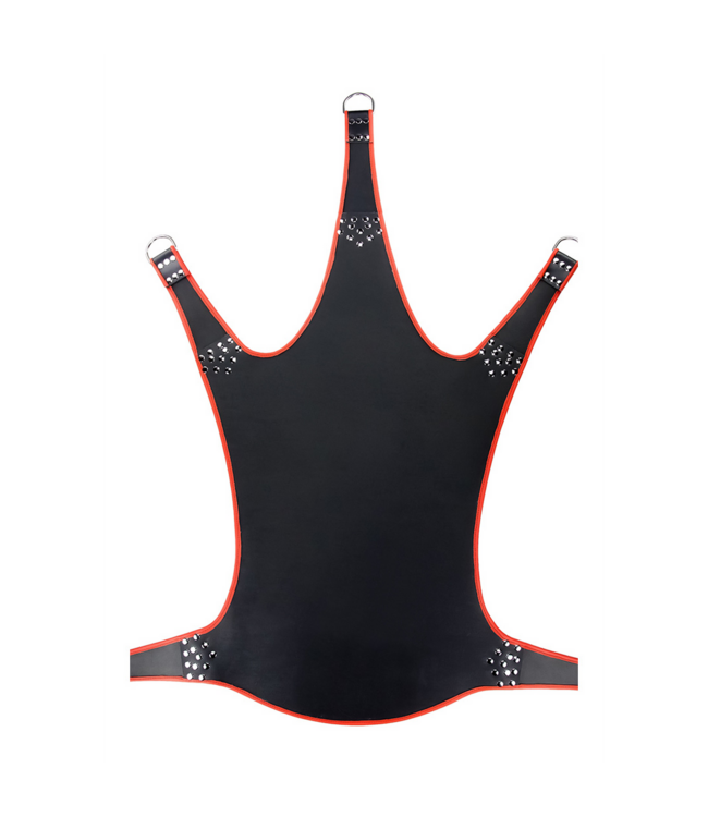 Mr. Sling Elegant Black Leather Sling with Red Trim – Durable & Stylish Design