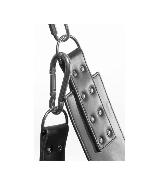 XR Brands Bondage Sling Van Zwaar Leer Met Stevige Ondersteuning En Controle