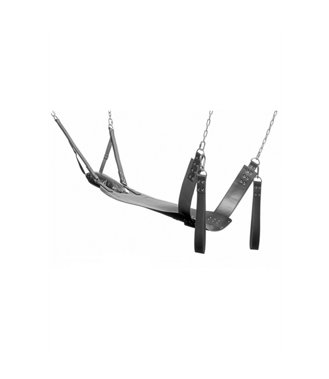 XR Brands Ultimate Bondage Sling - Sturdy Leather for Adventurous Freedom