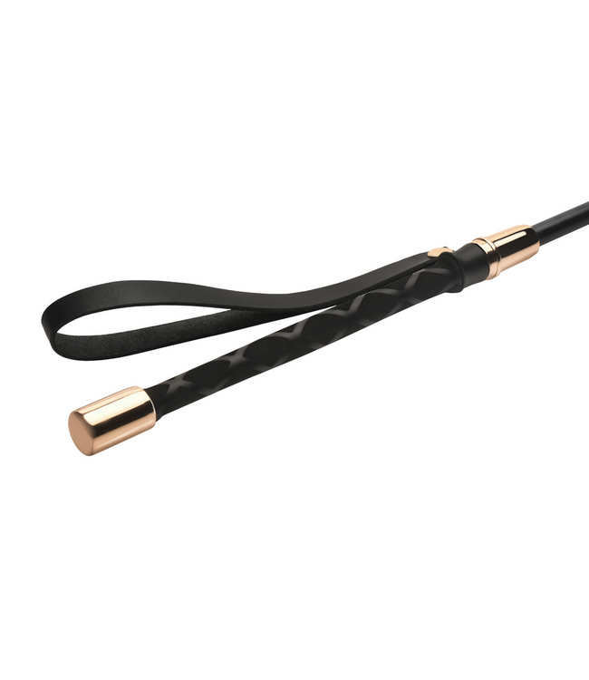 XR Brands Impactstok Flex Cane Zwart/Goud Met Ergonomisch Handvat Voor Dominantie