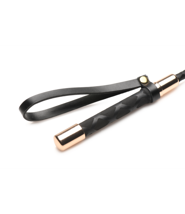 XR Brands Rijzweep Met PU-Leer Handvat 30 cm – Stevig Riding Crop Voor Spel
