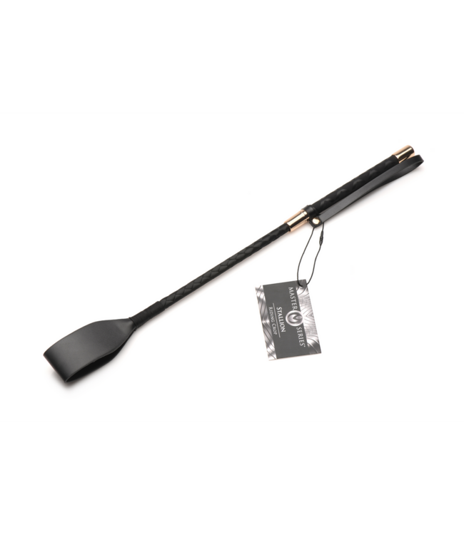 XR Brands Sterke Zwarte Riding Crop 46 cm Voor Kinky Spel & Controle