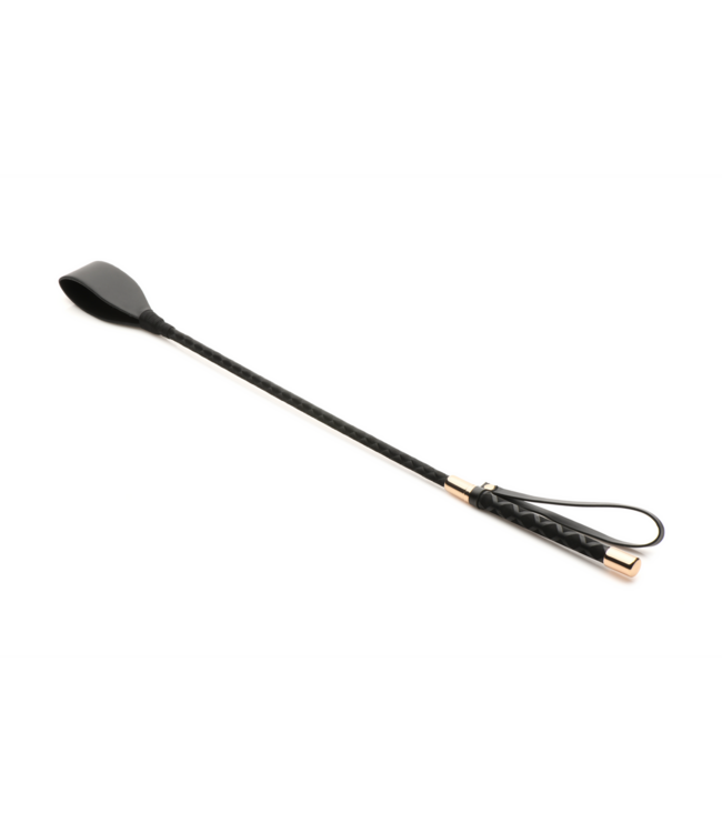 XR Brands Riding Crop 61 Cm Zwart Met Stevig PU-Leren Handvat Voor Krachtig Gebruik