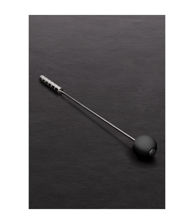 Steel by Shots Steel by Shots Triune Crop Zweep Met Silicone Top En Roestvrijstalen Handvat