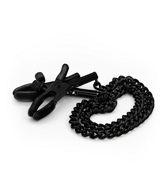 Crushious Comfort Nipple Chain Clamps Black | Playful Pleasure & Safe Adjustability