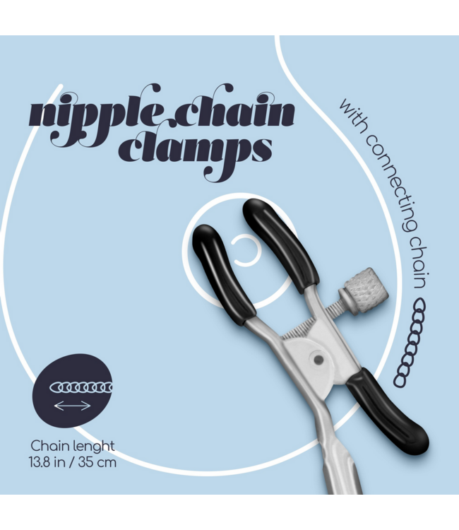 Crushious Comfortable Silver Nipple Chain Clamps for Safe Pleasure Play