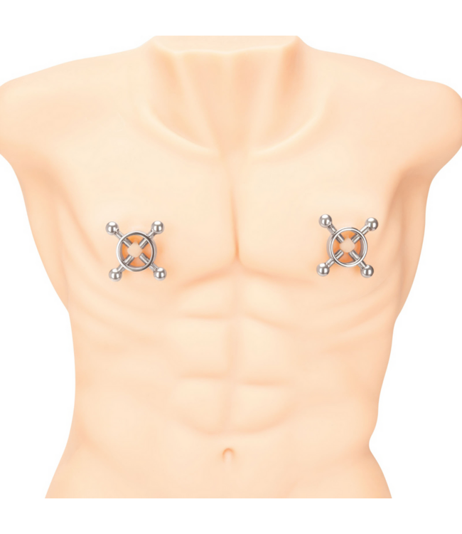 Prowler Red Prowler RED 4-Way Adjustable Stainless Steel Nipple Clamps Zilver