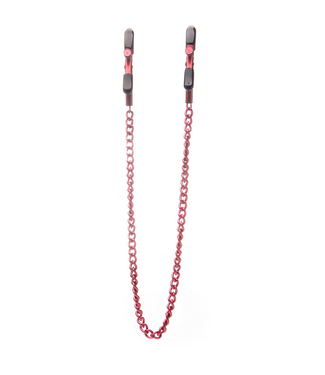 Ouch! Nickel-Free Adjustable Nipple Clamps with Chain for Intense Sensations