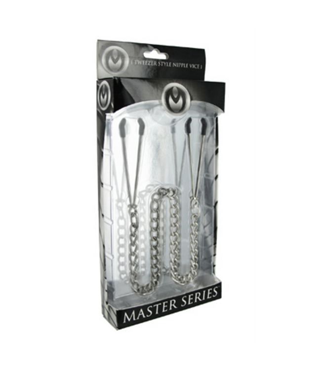 XR Brands Vinyl Gecoate Reign Tweezer Tepelklemmen Met Verstelbare Druk En Koppeling