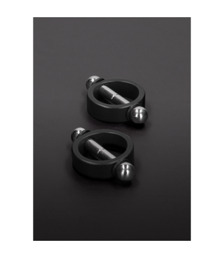 Steel by Shots Magnetic Nipple Clamps - Adjustable Steel Pleasure & Pain for BDSM