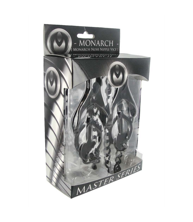 XR Brands Monarch Noir Nipple Vice – Precision Clamping for Intense Sensation