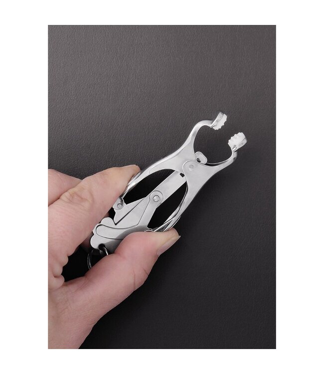 Steel by Shots Comfort & Excitement: 2 Steel Clover Nipple Clamps with Pull Tight System