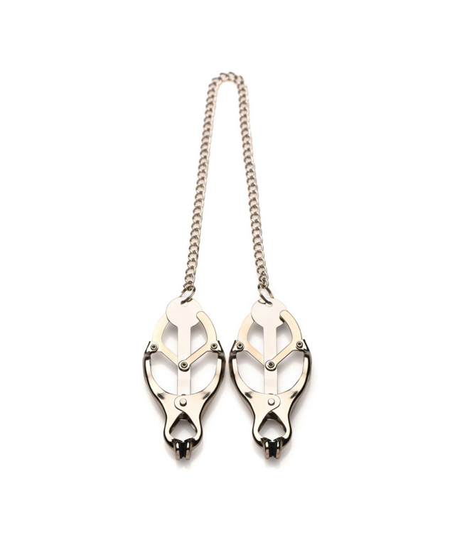 XR Brands XR Brands Spiked Clover Tepelklemmen Met Verstelbare Ketting En Rubber Spikes