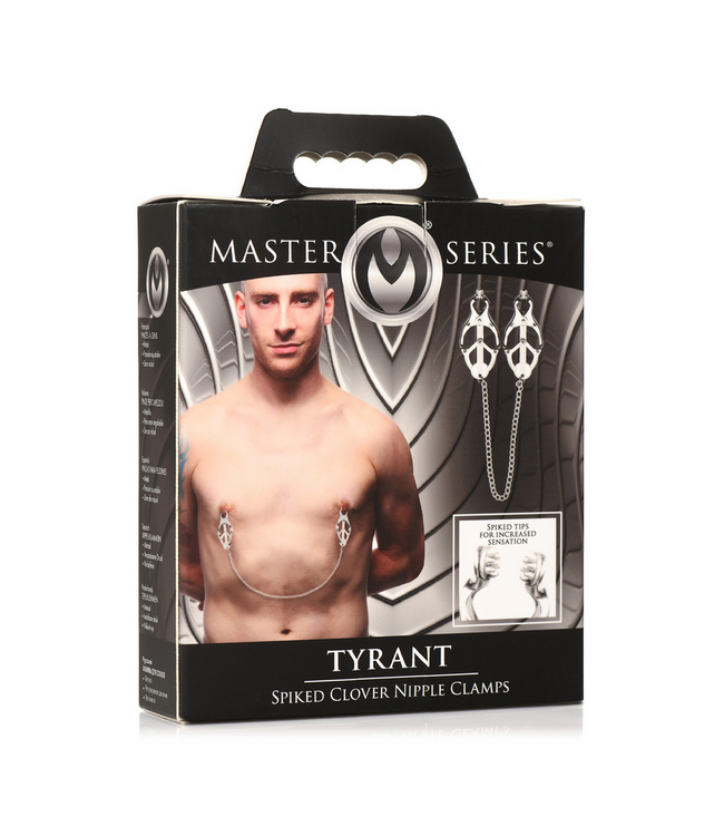 XR Brands Tyrant Japanese Spiked Clover Nipple Clamps - Ultimate Intensity Play