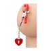 XR Brands Charmed Heart Vorhängeschloss-Nippelklemmen – Eleganz trifft Sicherheit