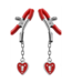XR Brands Charmed Heart Vorhängeschloss-Nippelklemmen – Eleganz trifft Sicherheit