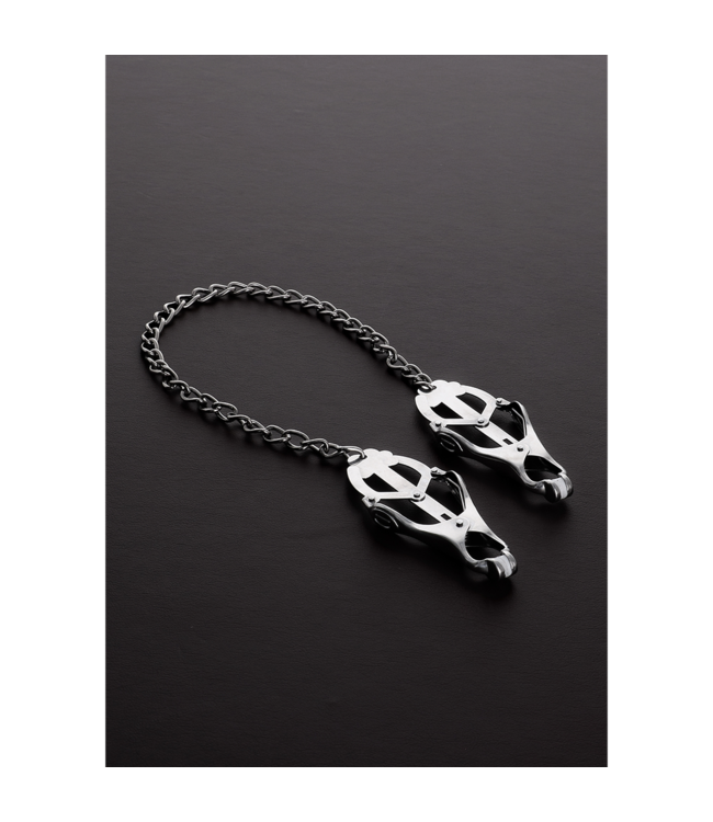 Steel by Shots Steel by Shots Klavertje Tepelklemmen Met Lange Ketting Roestvrij Staal
