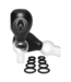 XR Brands Nipple Amplifier Bulbs Piramide Met Verstelbare O-Ringen Voor Tepelvergroting