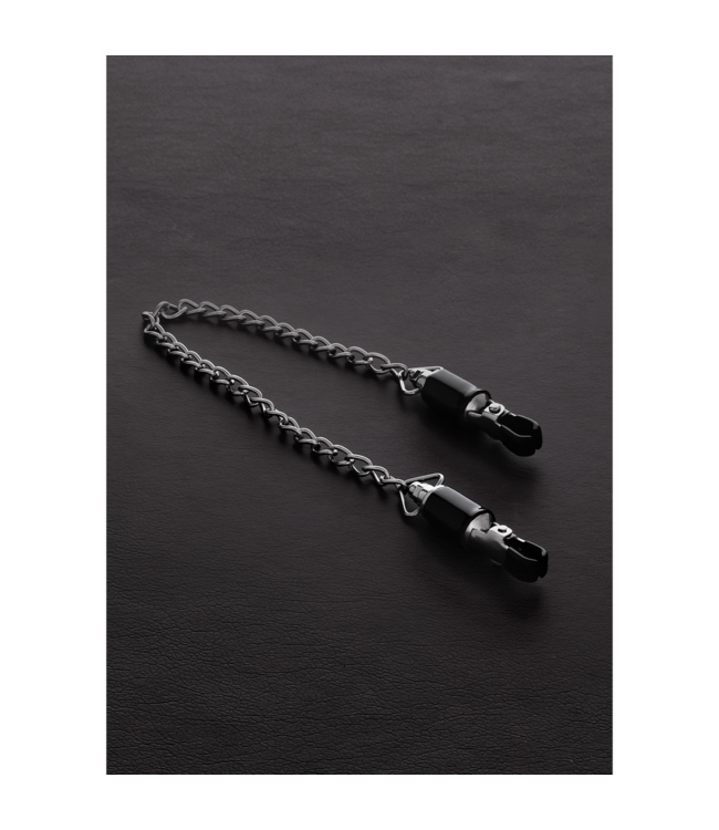 Steel by Shots Deluxe Adjustable Steel Nipple Clamps with Comfort Tips & Chain
