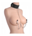 XR Brands Master Series Submission Collar & Nipple Clamp Set - Control & Comfort