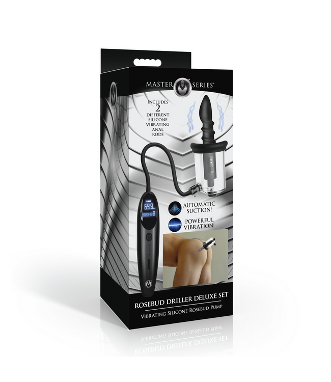 XR Brands XR Brands Vibrating Rosebud Pro Set Met 6 Zuigmodi En 2 Siliconen Staven