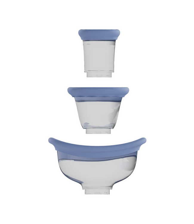 Pumped AROUSING Borst- en Vulvapomp Met Siliconen Cups En Vacuümfunctie Blauw