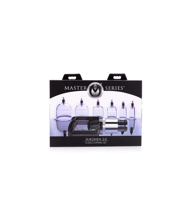 XR Brands Sukshen 6-Piece Cupping Set for Relaxation and Recovery Therapy
