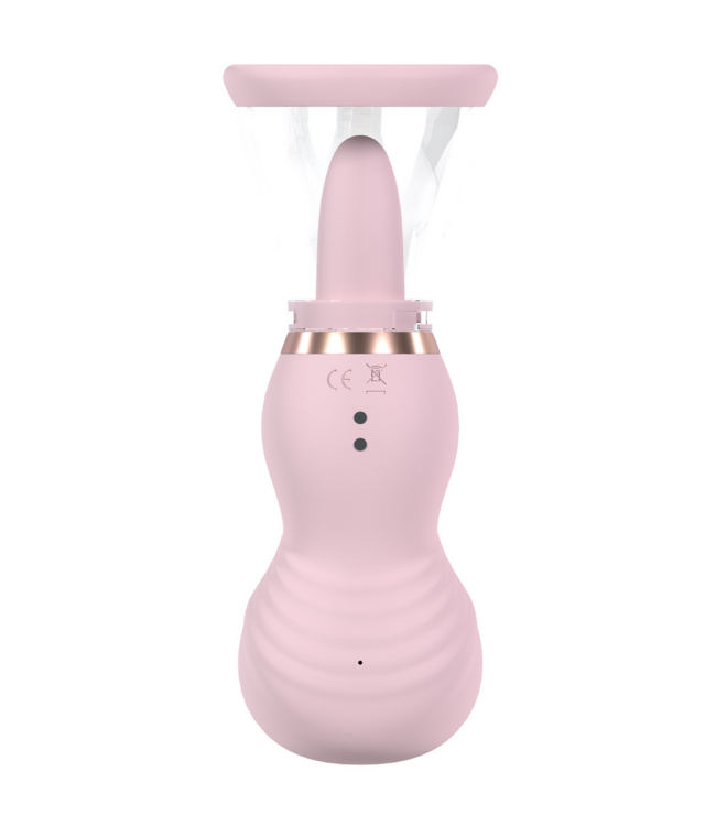 Pumped Sinnliche Brust- & Vulvapumpe mit Silikon-Cups – Rosa | 5 Saug- und 8 Leckstufen