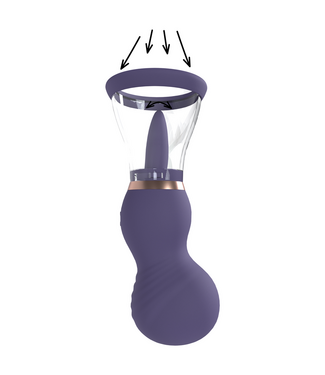 Pumped SENSUAL Wiederaufladbare Vakuumpumpe für Vulva und Brust - Lila & Komfortabel