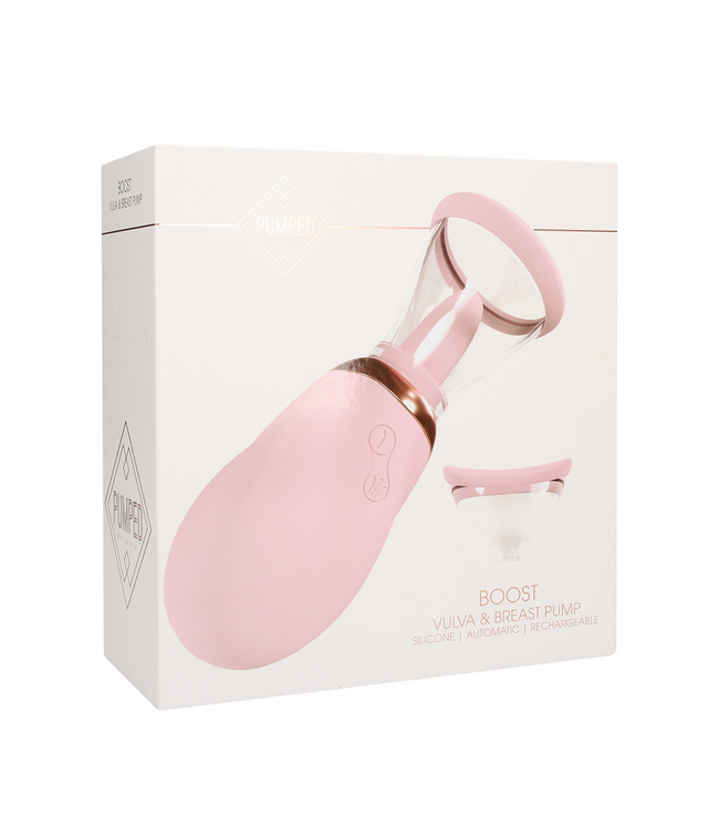 Pumped BOOST Rechargeable Vulva & Breast Pump - Pink Sensual Enhancement Toy