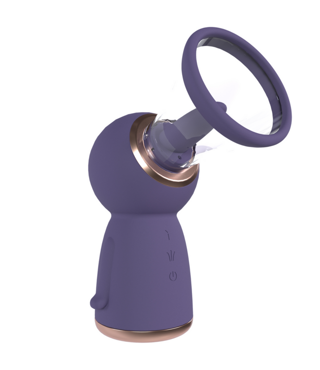 Pumped Pumped Oplaadbare Borst- en Vulvapomp Met Siliconen Cups Paars