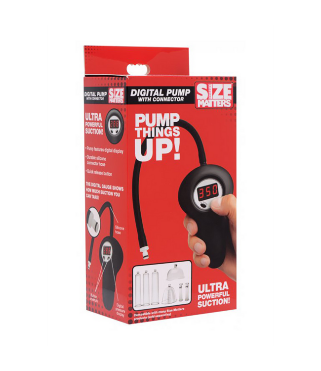 XR Brands Powerful Digital Pump System for Size Matters Cylinders - XR Brands