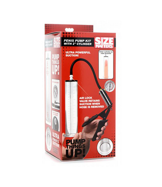 XR Brands SM Penis Pump Set - Transparent, Powerful, Safe & Comfortable Use