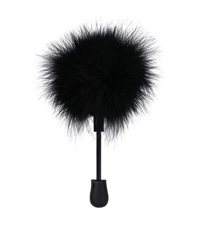 Doc Johnson Black Feather Tickler | Compact Sensation for Intimate Pleasure