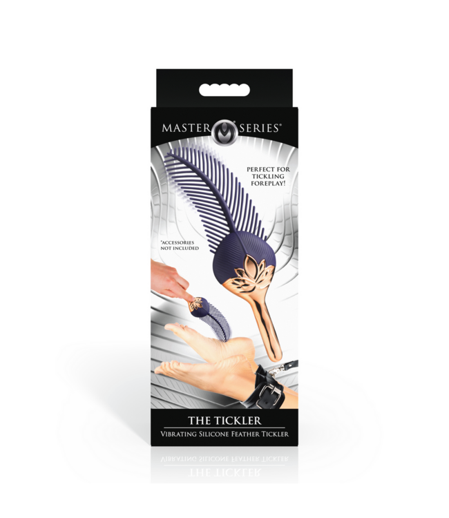 XR Brands Ultra-Soft Silicone Feather Tickler: Vibrating Pleasure in Purple