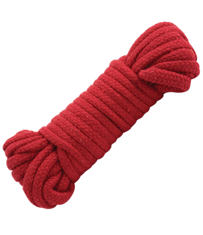 Doc Johnson 10 Meter Zacht Katoenen Bondage Touw Rood – Japanse Stijl Pols- en Enkelband