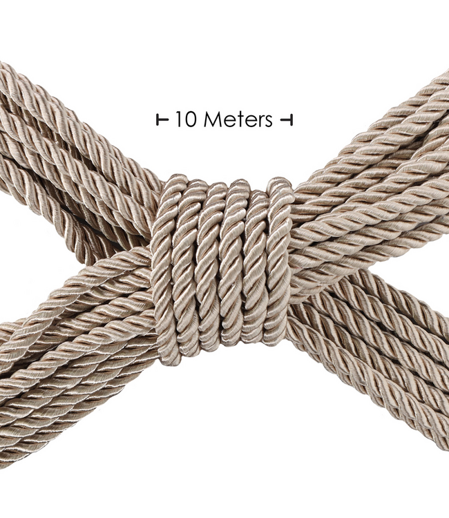 Ouch! Polyester Bondagetouw 10 Meter Goudkleurig – Zijdezacht en Hypoallergeen
