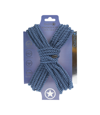 Ouch! Japanse Polyester Bondage Touw 10m Zijdezacht Marineblauw