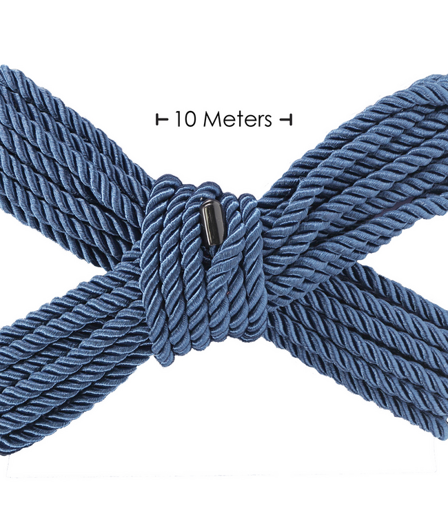 Ouch! Japanse Polyester Bondage Touw 10m Zijdezacht Marineblauw