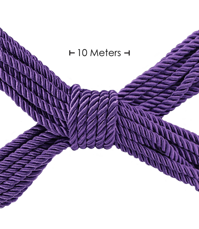 Ouch! Japanse Polyester Bondagetouw Paars 10 Meter Hypoallergeen & Sterk